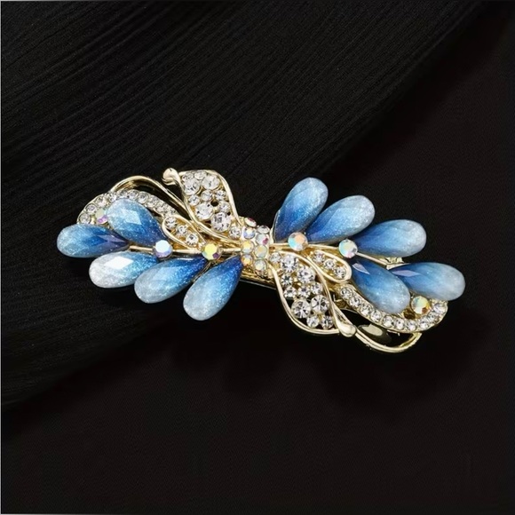 Accessories - Rhinestone Embellished Barrette Hair Clip Barrette Gorgeous New Modern